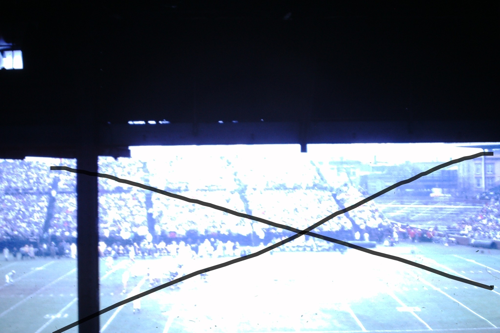Original 1962 Wrigley Field Football Game View Chicago Slide A52