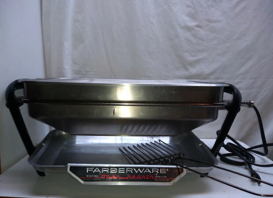 Farberware Electric Grill Open Hearth Indoor Broiler Drip Tray Heat Control 450