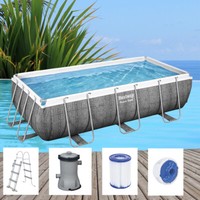 Bestway Power Steel 404X201X100Cm Pool Mit Filterpumpe Und ZubehöR 56721