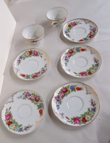 Versace Rosenthal IVY LEAVES PASSION Blue Coffee Cup & Saucer Set