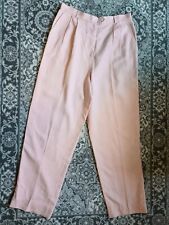 Vintage Talbots Linen Trouser Pants 14 Long Pink High Rise Soft Girl Old Money