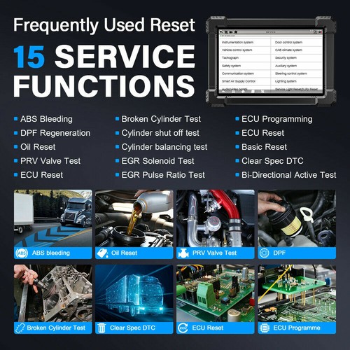 Ancel X7 HD Heavy Duty Truck Scanner Full System Diagnostic DPF Regen E-CU Reset - Picture 3 of 10