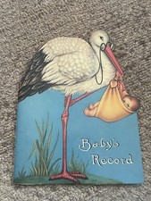 Vintage 1985 Baby  s Record Paperback Book Never Used