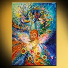 My little fairy Caren: Superb quality giclee pop art print by Elena Kotliarker