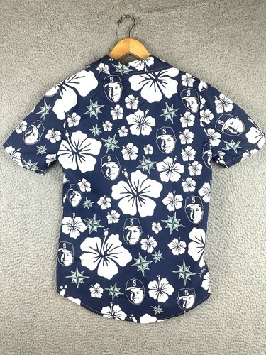 Seattle Mariners Shirt Adult Medium Blue Lou Piniella Lou'au MLB Hawaiian - Picture 2 of 5