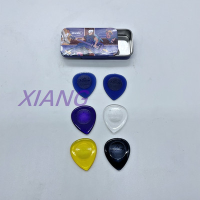 6pcs 1.0/2.0/3.0mm W Box Large Durable Clear Guitar Bass Picks Plectrums