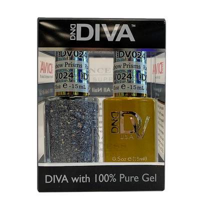 DND DUO DIVA GEL & LACQUER #24 - Rainbow Prisma