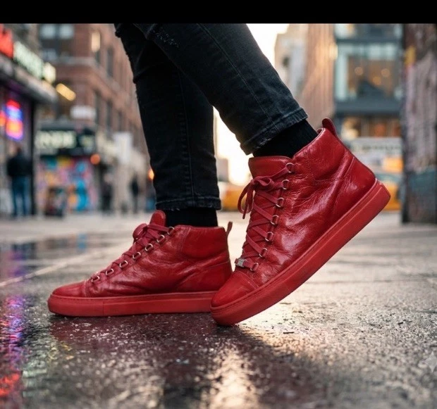 Red Casual Shoes Balenciaga Arena for Men for sale - eBay