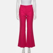 Alexander McQueen Women's Pink Flared Bootcut Trouser Pants Size 48
