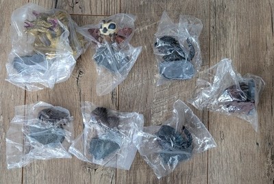 7 pcs Godzilla Movie King of the Monster Set with Bases Mothra, Larve, Ghidorah