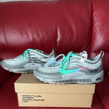 Off-White Nike Air Max 97 Menta AJ4585-101 OG Wolf Gray US 10.5 w/Box