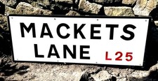 Mackets Lane George Harrison The Beatles Original Liverpool Road Street Sign