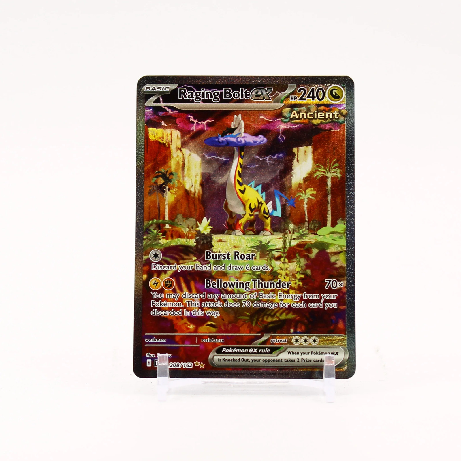 Raging Bolt ex - 208/162 Temporal Forces Special Illustration Pokemon - NM