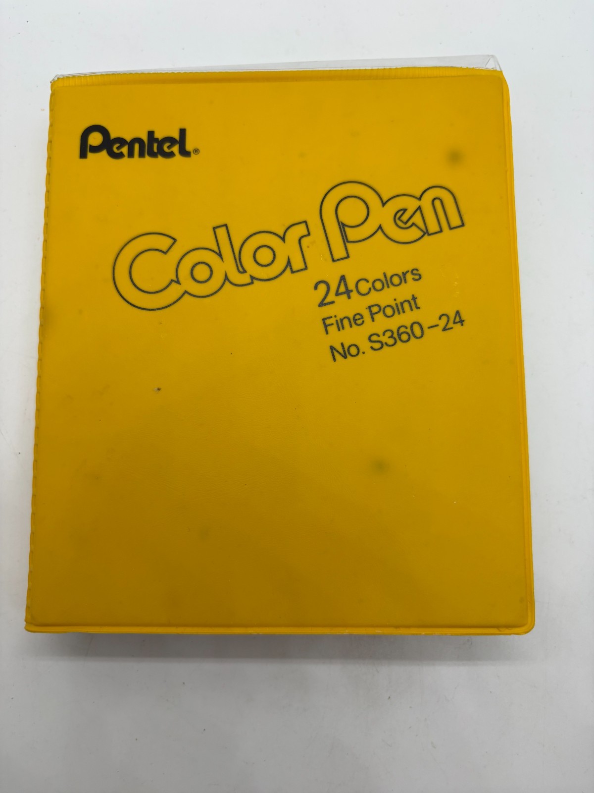Pentel Color Pen Set 24 Colors Fine Point S360-24 Yellow Cas
