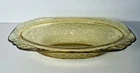 Vintage Madrid Amber Depression Glass Oval Vegetable Bowl - Federal Glass 10"