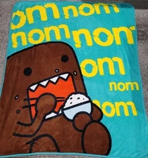 DOMO Kun Nom Nom 2011 Blanket Plush Throw Rare 50x60"