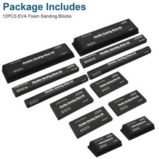 12x Sanding Block Kit Flexible Eva Wet Dry Sanding Blocks For Auto Body Woodwork 12x Sanding Block Kit Flexible Eva Wet Dry Sanding Blocks For Auto Body Woodwork
