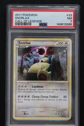 Pokémon TCG  Snorlax 33/95 Call of Legends Regular PSA 7