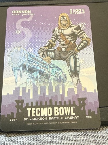 Bo Jackson Battle Arena Tecmo Cannon 1st Edition Ice Skyline SSP Rich Gannon
