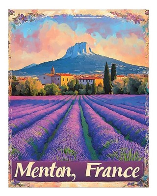 Menton Frankreich Lavendelfeld Wandkunst Impressionistische Natur Lave