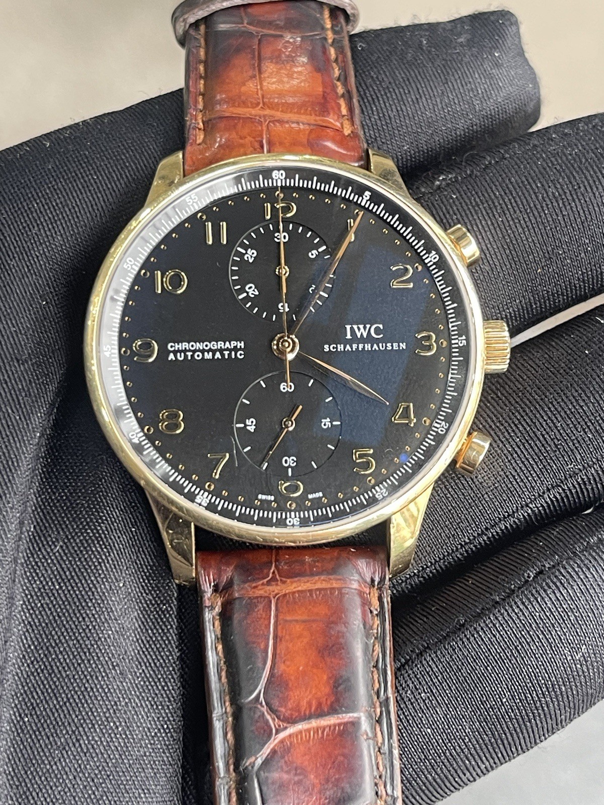 iwc portugieser chronograph 18k Rose Gold .2008.(IW371415).