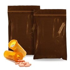 Amber Zipper Storage Bags 3 Mil LDPE Opaque Reclosable 1000 Count 6 x 8 in