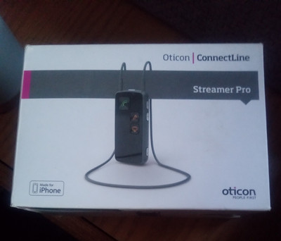 Oticon ConnectLine Streamer Pro Made for iPhone Hearing Aid Streamer Black