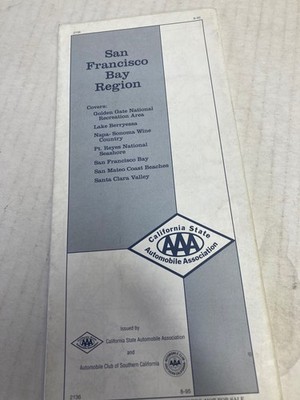 1995 SAN FRANCISCO BAT REGION AREA ROAD/ STREET MAP