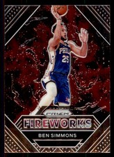 2020-21 Panini Prizm #4 Ben Simmons Fireworks Philadelphia 76ers