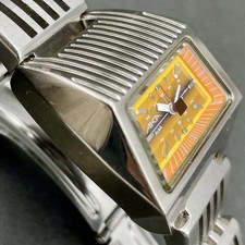 Vintage 90s Seiko Alba AKA Trapezoid Watch Yellow Dial Runs Well Y151-5D90