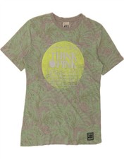 T-shirt uomo THINK PINK grafica top grigio medio cotone CG18