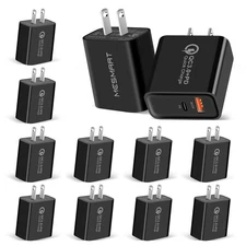 USB A+C Wall Charger 20W 2 Port PD& QC Power Adapter for MacBook iPad iPhone Lot