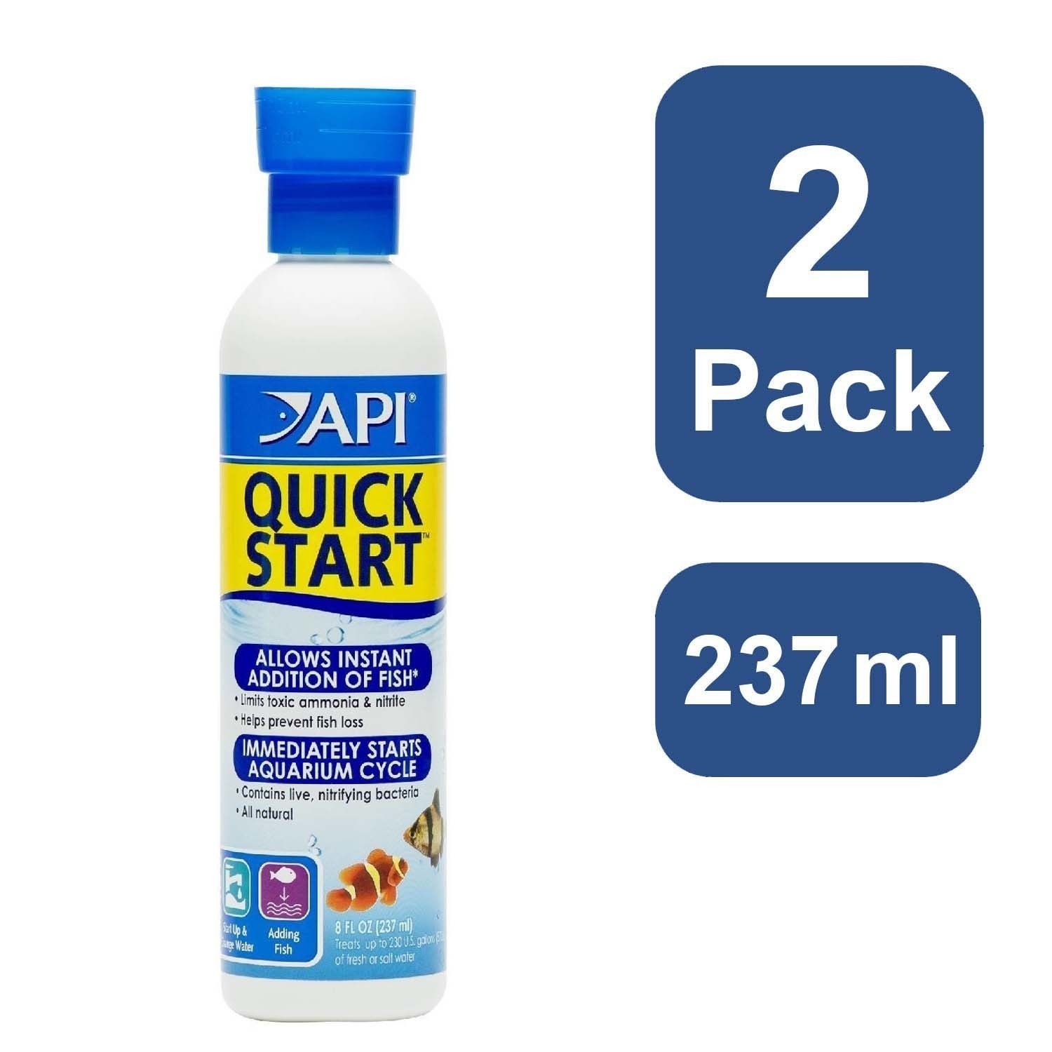 API Quick Start Nitrifying Bacteria 237ml (2-Pack) – Aquarium Starter Bacteria |