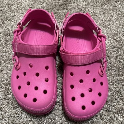 Limited edition pink post malone crocs size 7 worn once, basically brand new. 