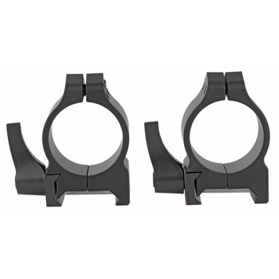 Warne Maxima Scope Rings QD 1'' Low Square Recoil Key Vertical Split Black 200LM