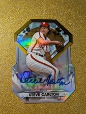 2022 Topps Series 1 STEVE CARLTON Auto Signed Diamond Greats Die Cut #DGDC-23