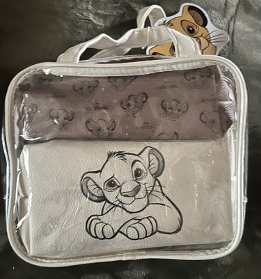 Primark Disney The Lion King Simba 3 Piece Toiletry Makeup Travel Bag Set NEW