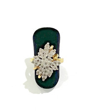 Modeschmuck Ring, Muster, vergoldet, simulier...
