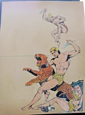 Fiction House Golden Age double sided Scrap Book Page 1940's Original Cut-Outs