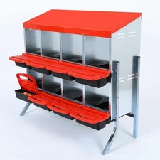 Chicken Nesting Boxes, Heavy-Duty 8-Compartment Metal Chicken Nesting Box