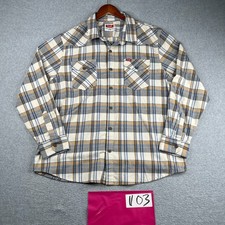 Wrangler Shirt XL Colorful Plaid Pocket Button Up Long Sleeve Mens