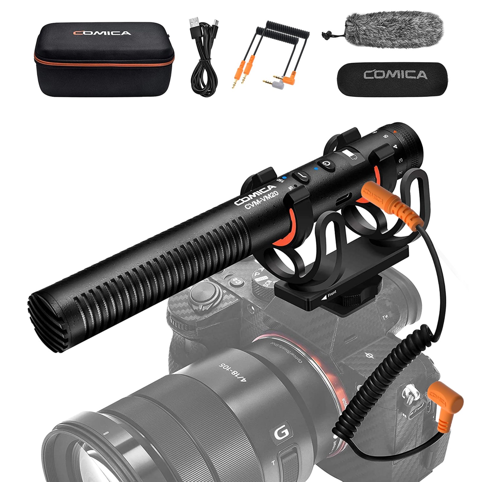 VM20 Shotgun Microphone, Super-Cardioid Camera Microphone wi