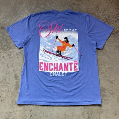 Daniel Ricciardo RIC3 Enchante Chalet Ski Graphic T Shirt Blue Size Large