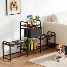 Adjustable Height Dog Bowl Stand Elevated Pet Feeding Station for Dogs