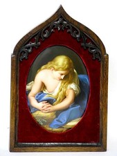 Quadro KPM Berlino targa "Büssende Magdalena" a Pompeo Batoni 1837 circa