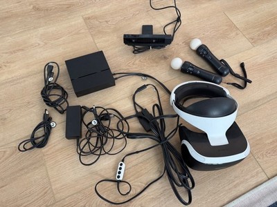 PlayStation VR Headset for PS4 w/ Camera, Move Controllers, and Cords