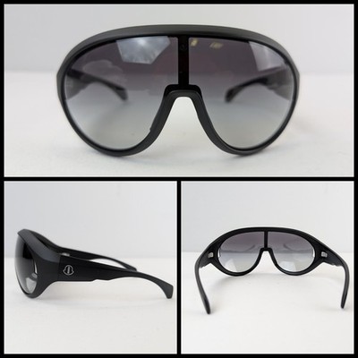Moncler x Rick Owens Q:2 / Bombolle Oval Shield Sunglasses Black / Blac BNWB OS