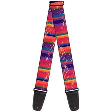 Guitar Strap - Lines Weathered Reds/Purples ACC NEW