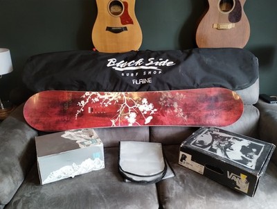 Roxy Silhouette Snowboard Burton Lexa Bindung Vans Encore Stiefel & Tasche hervorragender Zustand