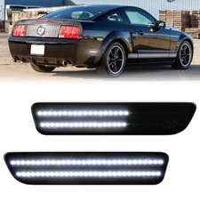 For 2005-2009 Ford Mustang 2PCS LED Rear Bumper Dynamic Side Marker Light Lamps 